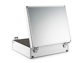 Silver aluminium cases of Alu Framecase Plus series