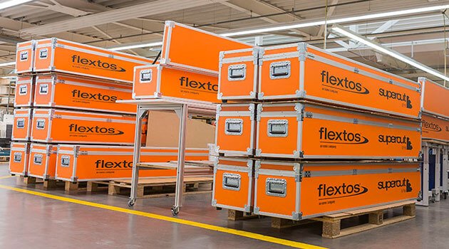Flightcase mit maßgefertigter Schaumstoffeinlage für Flextos