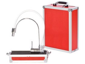 presentation case red colored for sanitary industry